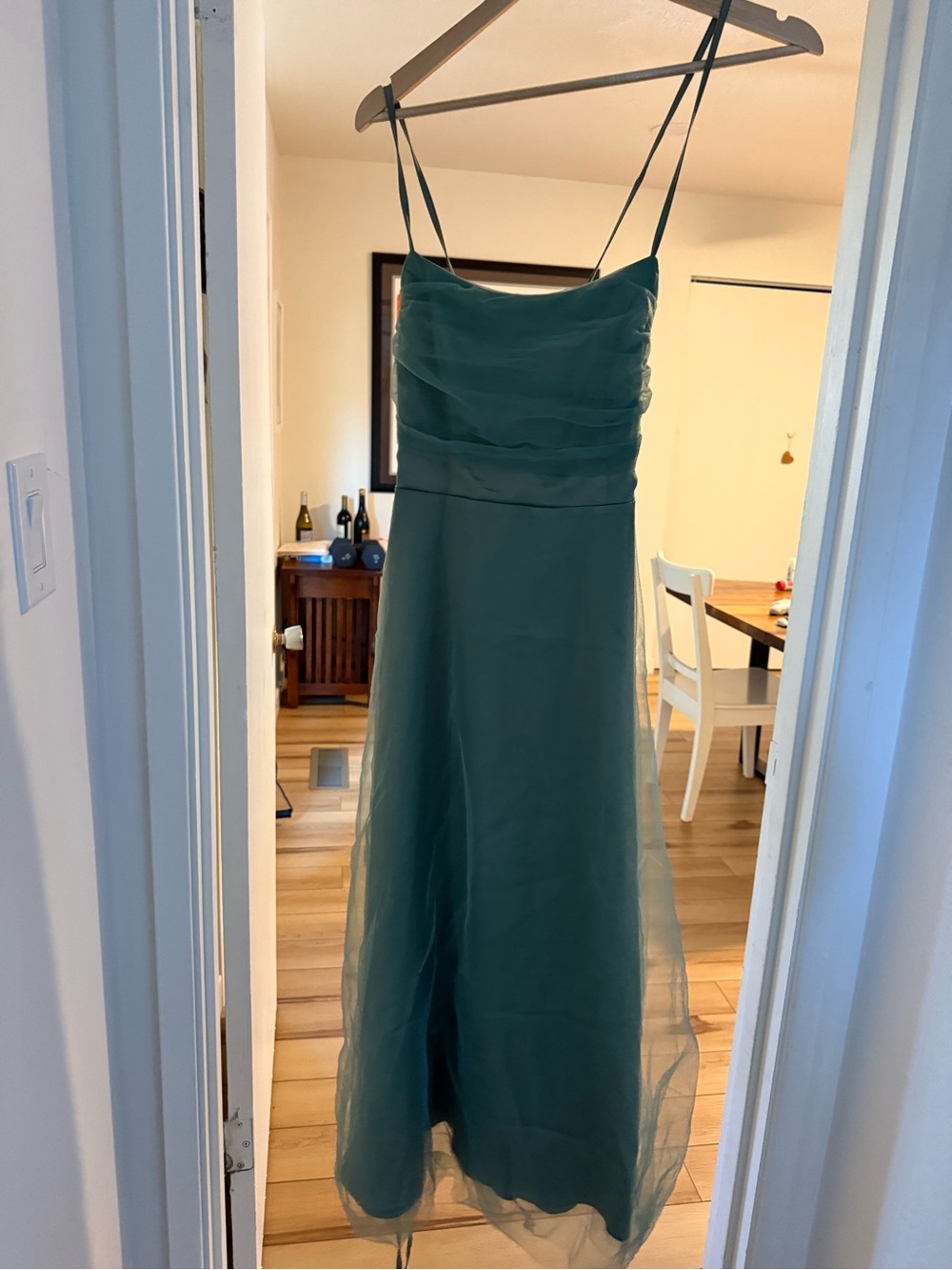 RIHOAS Teal Spaghetti-Strap Maxi Dress